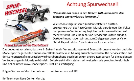 Spurwechsel-Aktion auf Offroad-Strecke